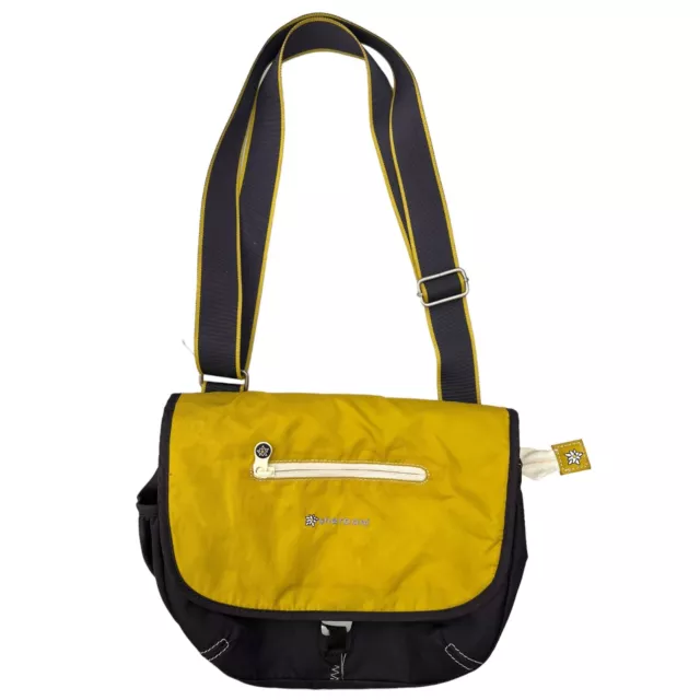 Sherpani Crossbody Bag Gray Yellow Nylon Messenger Adjustable Strap Travel