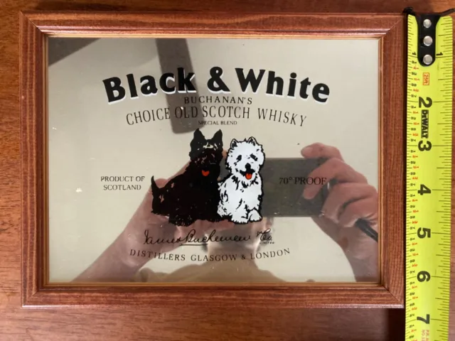 Black & White Scotch Whiskey Mirror