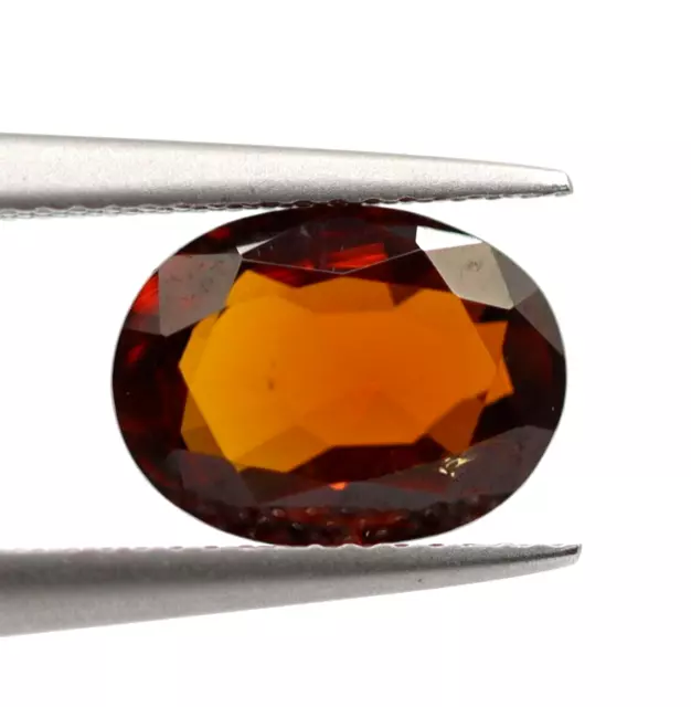 À Facettes Coupe Ovale 7x5 MM non Traité Naturel Marron Grenade 1.18 CT Desseré