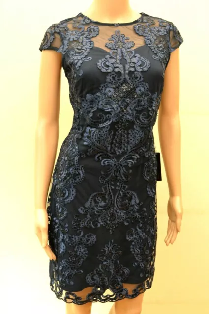 New Lipsy Navy Sequin Embellished Shift Dress Sz UK 8 10 14 16