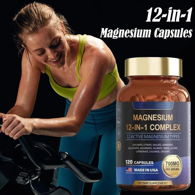 12-IN-1 MAGNESIUM COMPLEX 700mg Capsules, Sleep Support ﻿& Immune ...