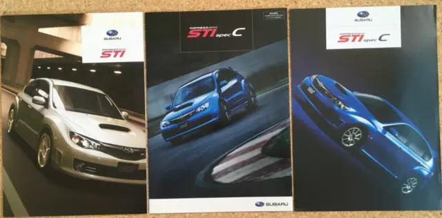 Brochure Catalog Subaru Impreza WRX STI Spec-C 2009 GR Series Car Sales 3-Set