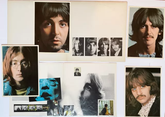 The Beatles WHITE ALBUM Apple USA 1968 2xLP 33 SWBO 101 complete photos poster