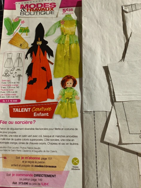 Patron De Couture MODES ET TRAVAUX Pour Vêtements De Poupée - Numéro Octobre 2013 - Complet Non Découpé - Occasion