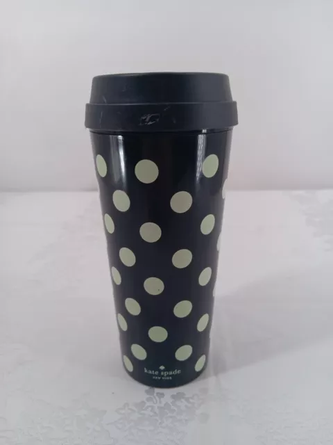 Kate Spade Coffee Tumbler 16 oz Polka Dots  Insulated Thermal Mug Cup