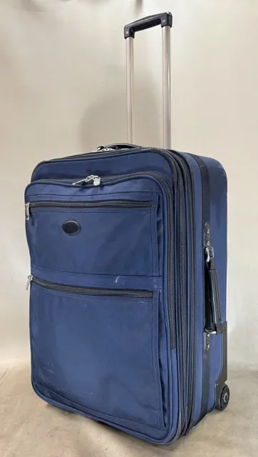 Kirkland Signature Blue 26” Upright Expandable Wheeled Large Trip Suitcase 2