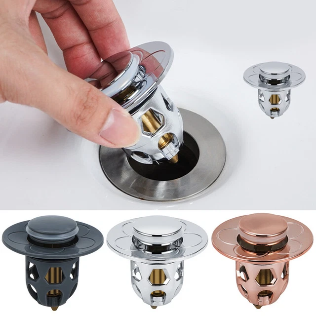 Tappo Universale Per Vasca E Lavello In Gomma Con Catena – Antiodore, Misura 6,6 X 2,4 Cm - 3