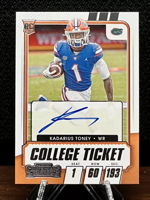 KADARIUS TONEY 2021 Contenders Draft Picks College Ticket Rookie Card Auto RC