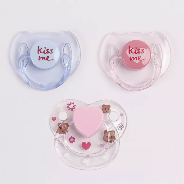 3PCS Magnetic Pacifier Dummy Soother for Reborn Baby Dolls Accessory Supply Gift
