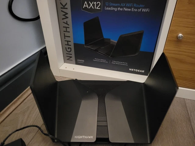 NETGEAR Nighthawk AX 12 6 Ports 1000Mbps Wi-Fi Router (RAX120100EUS)