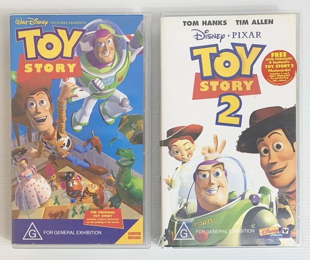 VHS DISNEY TOY Story and Toy Story 2, Kid’s Video Tapes Rated G EUR 9