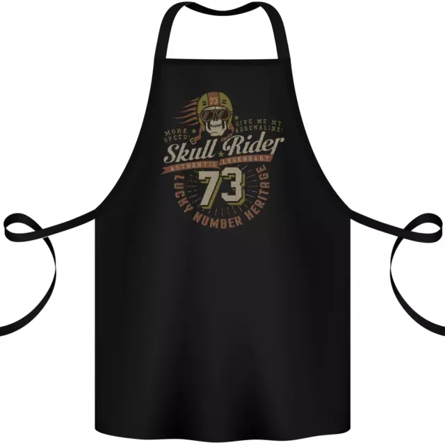 Skull Rider Motorcycle Biker Motorbike Cotton Apron 100% Organic