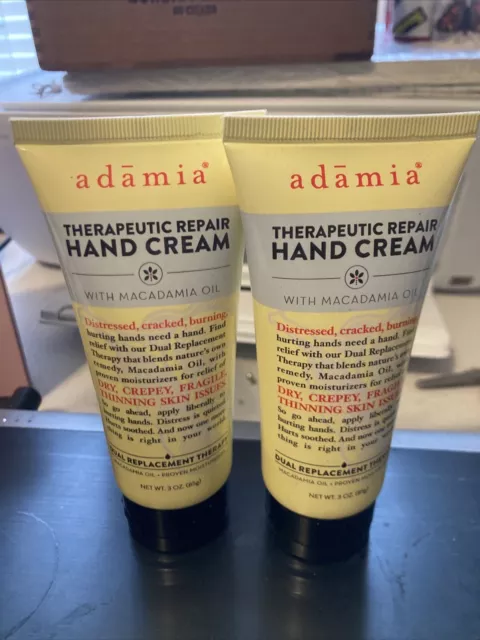 2X Adamia Therapeutic Repair Hand Cream With Macadamia Oil 3oz