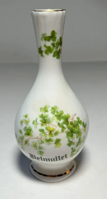 Vase Hales Fine Bone china Ballyporeen Belmullet 6 Inches Shamrock Design