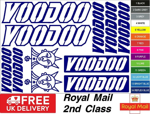 Voodoo shop bike decals
