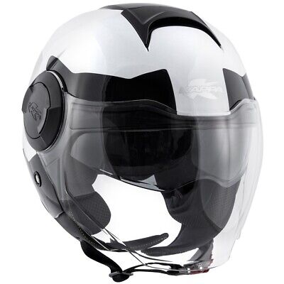 Casco Helmet Moto Jet Kappa Kv37 Zone Nero Bianco Lucido White Black Tg L