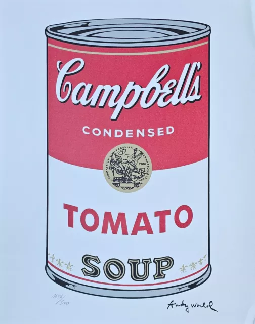 ANDY WARHOL CAMPBELL'S Soup I Tomate Unterzeichnet Hand Nummeriert