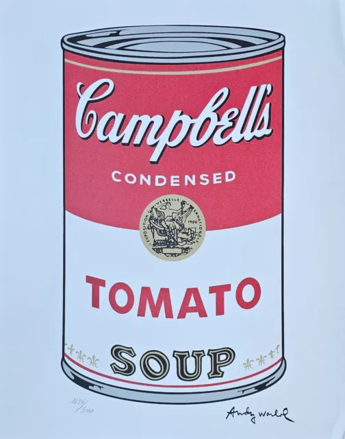 Andy Warhol CAMPBELL'S SOUPE I Tomate Signée Main Numéroté