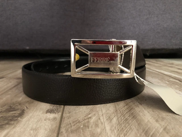 Ceinture Homme Paul Smith DREAMER – Taille 34 – Boucle Décorative – En Cuir Noir – Neuve Avec étiquettes