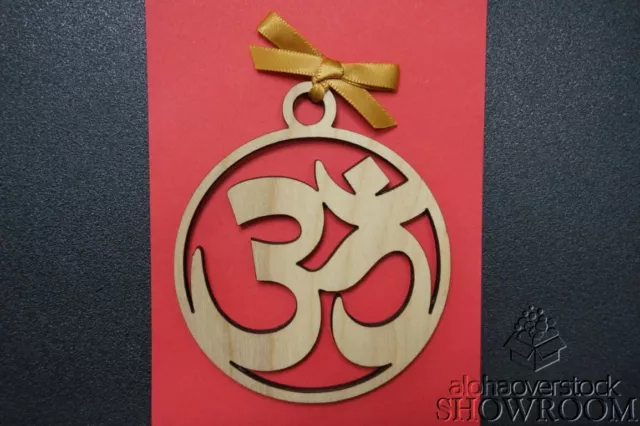 Laser Cut OM Wooden Holiday Ornament Gift Made in Hawaii