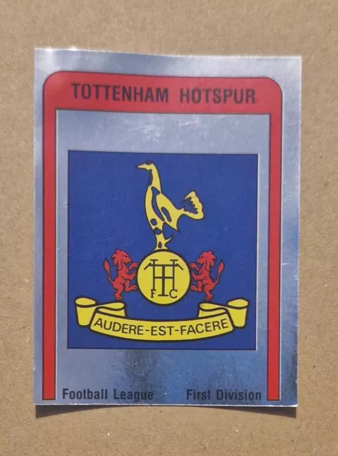 Panini 87 Tottenham Hotspur glänzendes Abzeichen Folie Wappen Fußball Aufkleber #327 1987