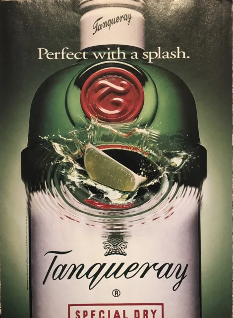PRINT AD 1993 Tanqueray Special Dry Gin Lime - Perfect With A Splash