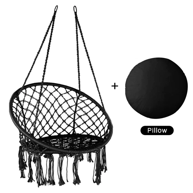 Hängesessel Bis 150 Kg Belastbar Ø60Cm Hängestuhl Hängeschaukel Mit 1 Kissen