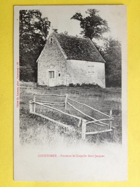 cpa Normandie COURTOMER (Orne) Bois d'Ecuenne FONTAINE et CHAPELLE SAINT JACQUES