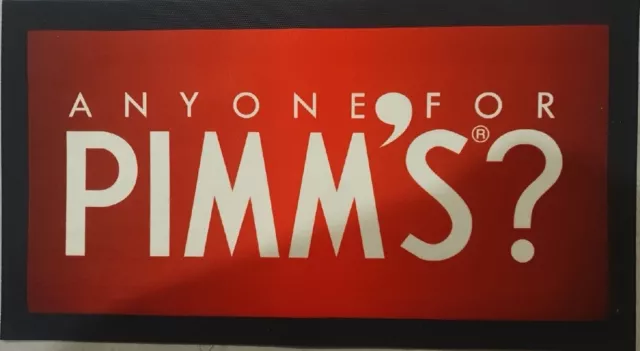 Anyone For Pimm's Red Bar Mat Brand New