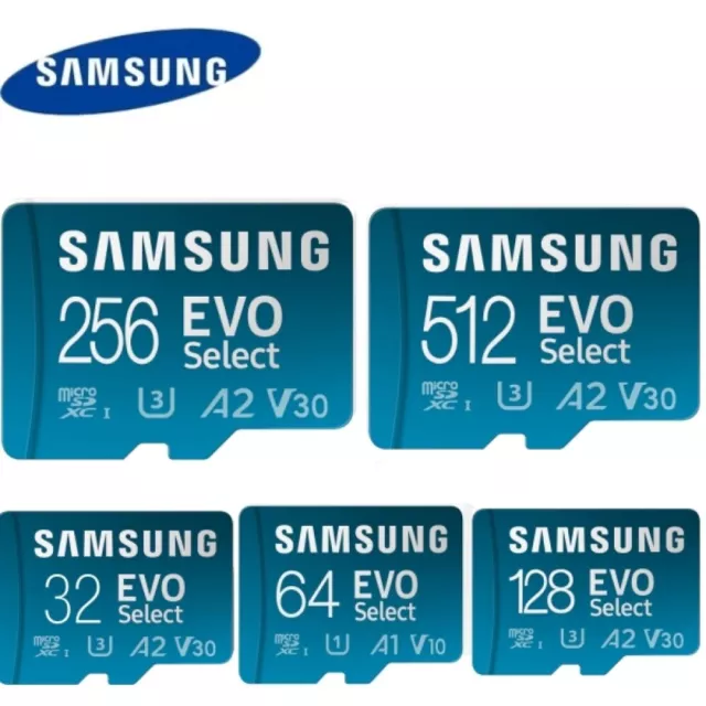 Samsung EVO Select Micro SD Card 32GB 64GB 128GB 256GB 512GB Memory Card Class10