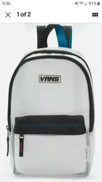 Vans Thread It mini Backpack Clear Super cute! HTF New with tags!