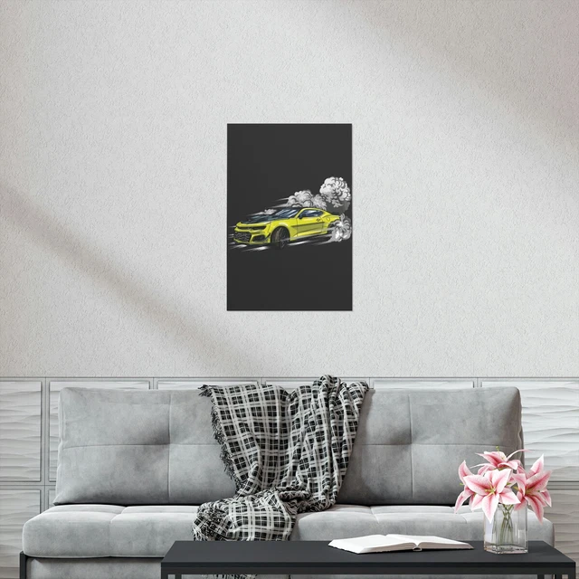 Chevrolet camaro drag racing car Premium Matte Vertical Poster print