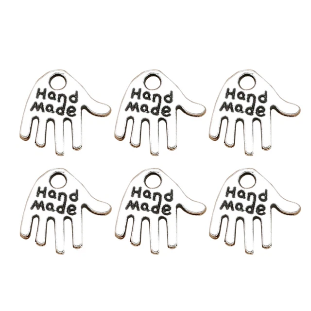 50 Stück Alloy Tiny Hand Anhänger Charms DIY Schmuck Herstellung Zubehör für