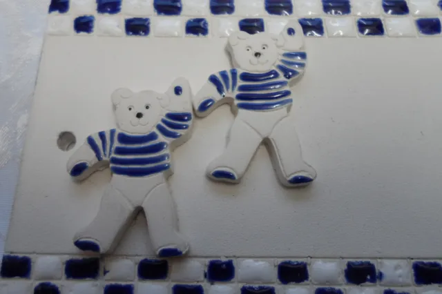 Türschild weiß blau Ton Teddy ❤️ Bären Matrosen Bärchen Maritim  Wohnungs Schild