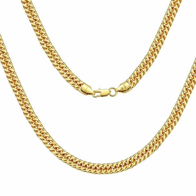 Collana Veneziana Oro Giallo 2mm - Acciaio Chirurgico Placcato 24K - Unisex, Made In Germany