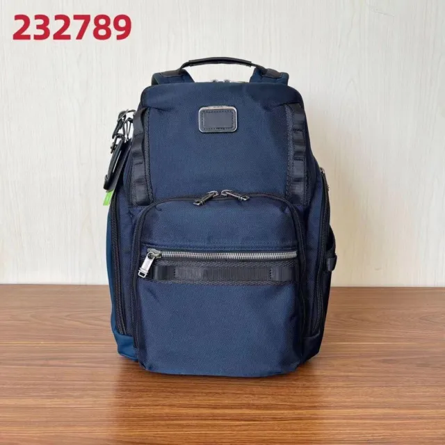 Tumi Alpha Bravo Search 232789NVY Backpack Bag Leather Navy NEW parallel imports