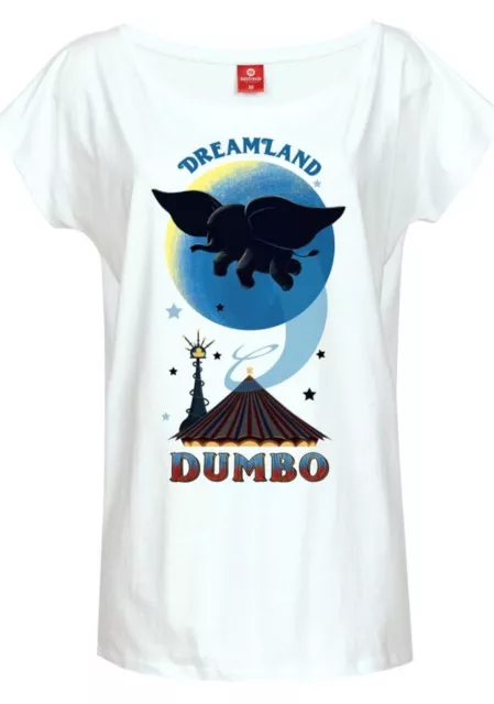 Disney Dumbo Dreamland Girl T-Shirt, neu Gr. XL weiß, fliegender Elefant, Zirkus