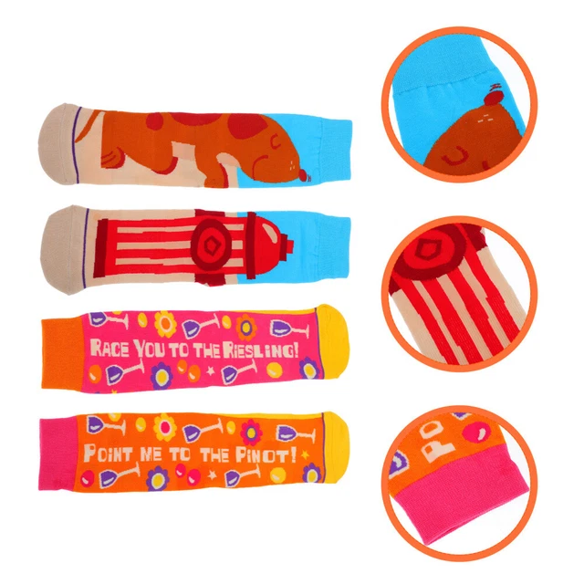 2 Pairs boot socks Chaussettes Drôles Tricoter Des Bas De Noel Bas De Noël Pour 2