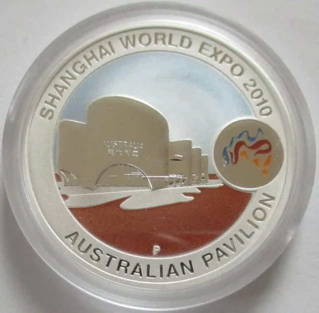 Australia 1 Dollar 2010 Expo Shanghai Pavilion 1 Oz Silver
