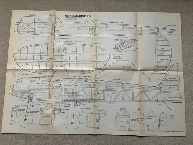 Jet Reference Build MODEL AIRCRAFT BUILD Drawings Supermarine 10 Floatplane £2.50 - PicClick UK