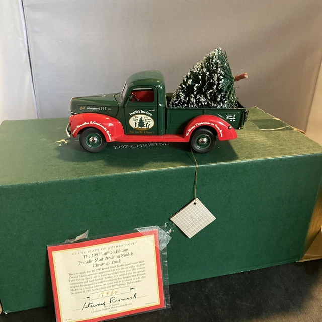 1940 FORD PICKUP Truck,1997 Christmas Franklin,Mint w/tree Limited Ed,w