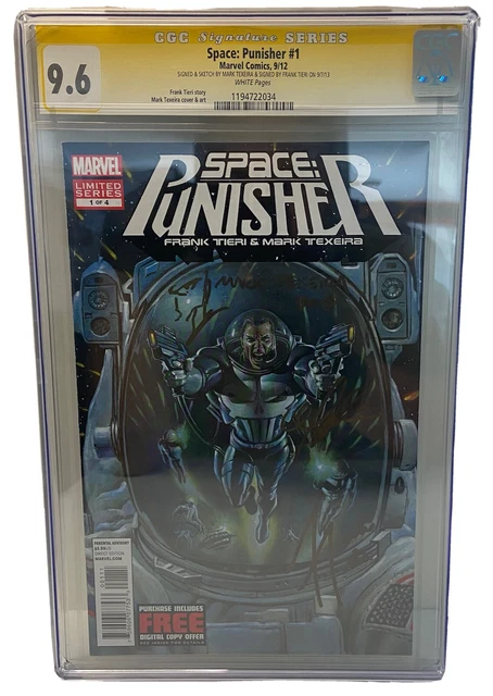 Space Punisher #1 Cgc Ss 9.6 Nm+ 2X Signed Frank Tieri & Mark Texeira + Remark!