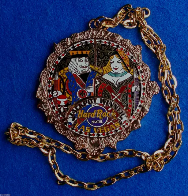 LAS VEGAS HOTEL MEDALLION KING QUEEN SLOT SERIES PUZZLE Hard Rock Cafe 3 PIN SET