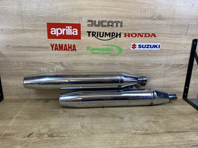 YAMAHA XVS1100 XVS 1100 Dragstar Exhaust Silencers Mufflers End Cans ...