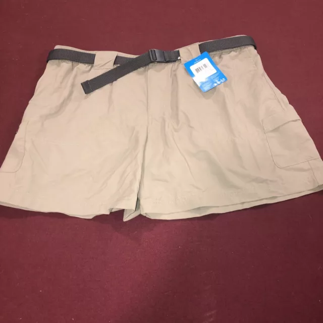 Columbia Sandy River Cargo Short Women's Size XL UPF 30 Tan Belted NWT