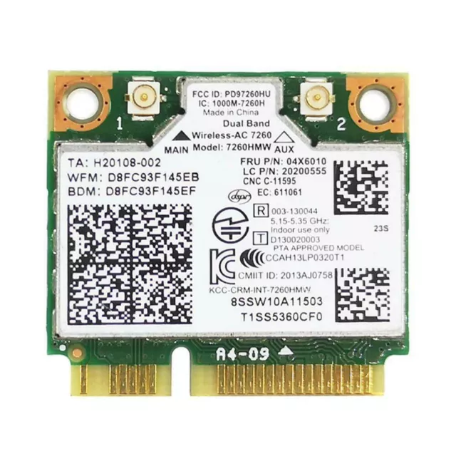 For Lenovo Thinkpad For intel 7260 AC dual band WiFi+BT 4.0 Wlan Card 04X6010