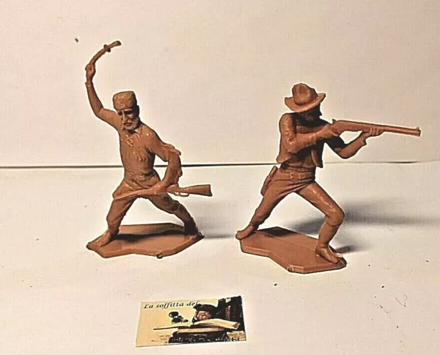 Soldatini Dulcop Italy Davy Crockett & Cowboy plastica scala 1:32 cm 6,5