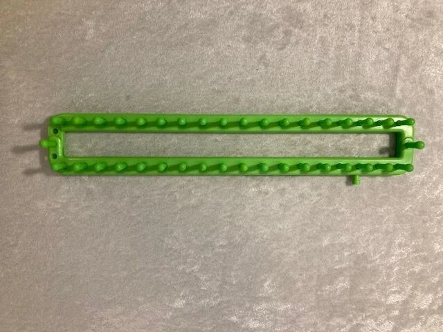 Telar de tejido rectangular verde 38 clavijas 12,75" de largo bufanda tejida artesanales