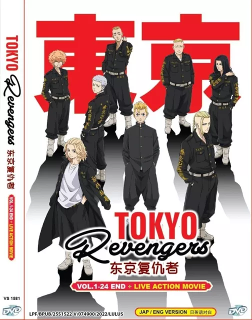 TOKYO REVENGERS (SEA 1+2) - DVD (37 EPS+LIVE ACTION MOVIE)(ENG DUB) SHIP  FROM US