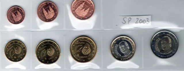 Kursmünzensatz Spanien 2003, lose, unzirkuliert